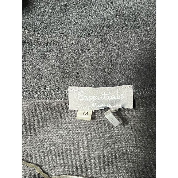 Essentials by Milano Black 3/4 Flutter Sleeve cold Shoulder Blouse M - Picture 3 of 3